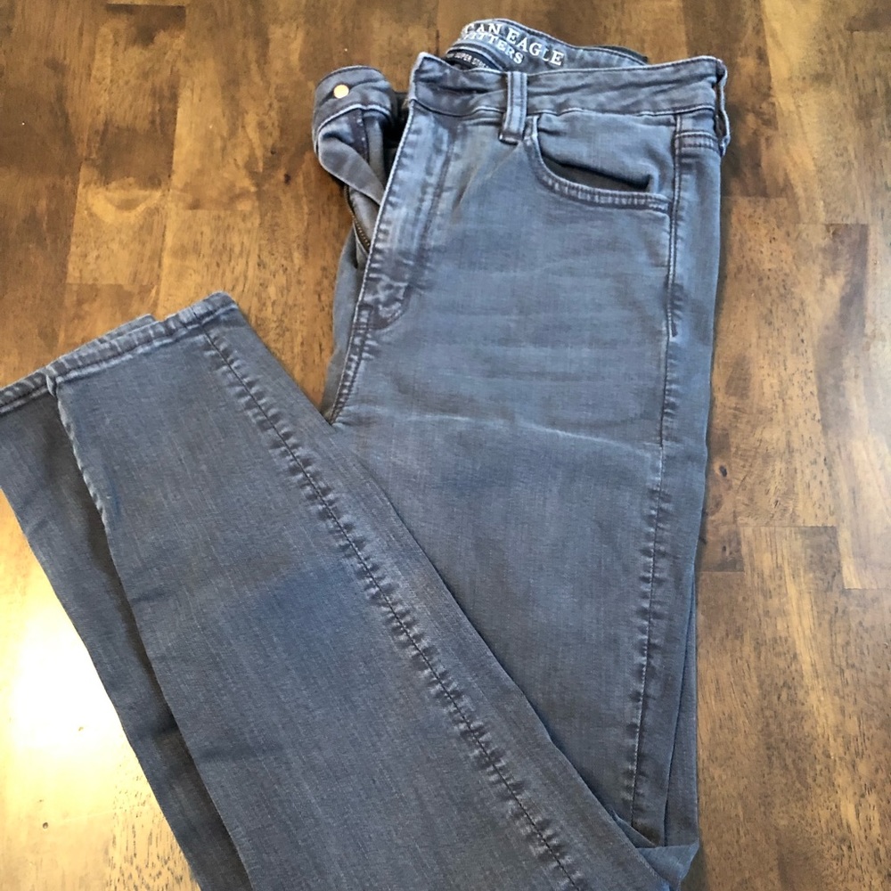 AE Super High Rise Black Jegging